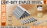 6300Pc Door Shaped Staples Nails 6/8/10mm Staple Gun Stapler Refills Upholstery - Front View