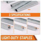 6300Pc Door Shaped Staples Nails 6/8/10mm Staple Gun Stapler Refills Upholstery - Side View