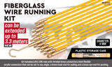 3.3m ? 4mm Fibreglass Electricians Push Pull Rods Cable Cavity Contractors Duct