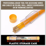 3.3m ⏀ 4mm Fibreglass Electricians Push Pull Rods Cable Cavity Contractors Duct - Low Angle