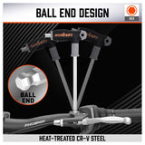 18-Piece T-Handle Hex Key Set, SAE/Imperial & Metric Sizes Allen Wrench Set Long Arm with Ball End
