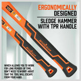 5Pc Hammer Set Rubber / Ball Pein / Sledge / Cross Pein Mallet TPR Grip Handle - Extra Image