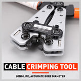 6-50 mm2 Wire Crimper Cable Crimp Electric Tube Crimping Hand Tool Battery Lug - Side View