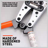 6-50 mm2 Wire Crimper Cable Crimp Electric Tube Crimping Hand Tool Battery Lug - Top-Down View