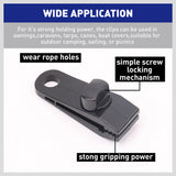 8Pc Awning Tarp Clamp Set Clips Hangers Survival Tent Emergency Grommet - 45-Degree Angle