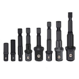 8Pc Drill Socket Adapter Set Impact Nut Driver Hex Extension Bits 1/4