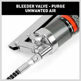 Heavy Duty 600cc Manual Grease Gun Flexible Hose Coupler 10000PSI Oiling Tools - Rear View