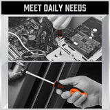 HORUSDY 6Pc Magnetic Screwdriver Set Non-slip Handle Phillips Slotted Tool New - Low Angle