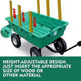 SEDY 225L Poly Pull Dump Cart Garden Hand Trailer Wagon Lawn Wheelbarrow - Extra Image
