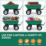 SEDY 225L Poly Pull Dump Cart Garden Hand Trailer Wagon Lawn Wheelbarrow - Extra Image
