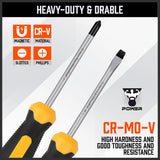 57-Piece Magnetic Screwdriver Set Slotted Phillips Bit Hex Pozidriv Torx Key Bit - Close-Up Angle