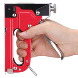 Heavy Duty Staple Gun Set 2in1 Stapler + 1500Pc Staples Tacker Hand Fastener Tool - Front View