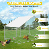 VaKa 3x2x1.95m Metal Walk-in Chicken Coop Rabbit Hutch Cage Hen House Chook Au - Low Angle