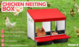 VaKa Chicken Hen Coop Hutch 2 Hole Inside Outside Roll Away Lay Egg Nesting Box - Side View