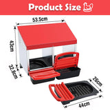 VaKa Chicken Hen Coop Hutch 2 Hole Inside Outside Roll Away Lay Egg Nesting Box - Top-Down View