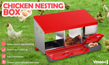 VaKa Chicken Hen Coop Hutch 3 Hole Inside Outside Roll Away Lay Egg Nesting Box - Side View