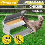 5KG 7.5L Garden Farm Automatic Food Storage Box Stand Chicken Feeder Poultry AU - Front View