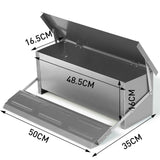 10KG 12.5L Garden Farm Automatic Food Storage Box Stand Chicken Feeder Poultry - Side View