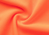 HI VIS Short Sleeve Workwear Shirt w Reflective Tape Cool Dry Safety Polo 2 Tone, Fluoro Orange / Navy, L - Low Angle