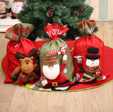 New Christmas Large Jumbo Felt Santa Sack Children Xmas Gifts Candy Stocking Bag, Reindeer (41x28cm) - Front View
