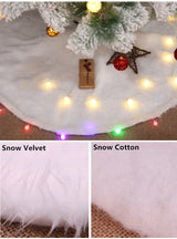 60/78/90/122cm Christmas Snow Plush Tree Skirt Xmas Base Floor Mat Cover Decor, 60cm (23.6