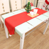Christmas Chair Covers Tablecloth Runner Decoration Xmas Dinner Party Santa Gift, Table Runner (34 x 176cm) - Side View