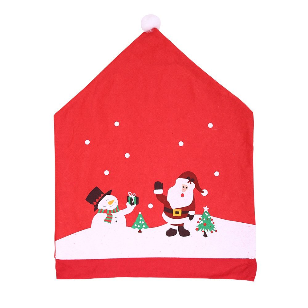 6-10x Christmas Santa Hat Chair Covers Table Cloth Dinner Home D?cor Ornaments, 10PCS Chair Covers