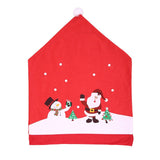 6-10x Christmas Santa Hat Chair Covers Table Cloth Dinner Home Décor Ornaments, 10PCS Chair Covers - Side View