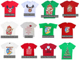 New Funny Adult Xmas Christmas T Shirt Tee Mens Womens 100% Cotton Jolly Ugly, Santa Surf (Red), 2XL - 45-Degree Angle