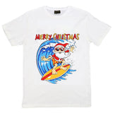New Funny Adult Xmas Christmas T Shirt Tee Mens Womens 100% Cotton Jolly Ugly, Santa Surf (White), XL