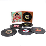6x Creative Vinyl Record Cup Coasters Glass Drink Tableware Home D?cor, Rockabilly