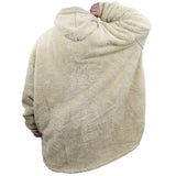 Oversized Soft Pullover Plain Hoodie Warm Fleece Blanket Plush Winter Sweatshirt, Red Pizza, Adult - 45-Degree Angle
