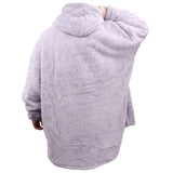 Oversized Soft Pullover Plain Hoodie Warm Fleece Blanket Plush Winter Sweatshirt, Red Pizza, Adult - Low Angle