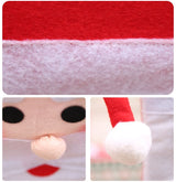6x Christmas Cute Lady Santa Hat Chair Covers Dinner Home Décor Ornaments Gift, Mrs Santa - Top-Down View