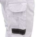 Men's Cargo Cotton Drill Work Pants UPF 50+ 13 Pockets Tradies Workwear Trousers, Black, 34 - Close-Up Angle