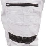 Men's Cargo Cotton Drill Work Pants UPF 50+ 13 Pockets Tradies Workwear Trousers, Black, 34 - Low Angle
