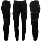 Men's Cargo Cotton Drill Work Pants UPF 50+ 13 Pockets Tradies Workwear Trousers, Khaki, 40 - Side View