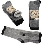 6 Pairs Merino Wool Thick Double Cushion Heavy Duty Socks Tradie Warm Thermal, 6-11 - Side View