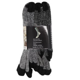 6 Pairs Merino Wool Thick Double Cushion Heavy Duty Socks Tradie Warm Thermal, 6-11 - Top-Down View