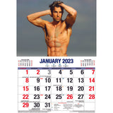 Hunks – 2023 Rectangle Wall Calendar 16 Months Planner New Year Christmas Gift - Side View