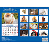 Adorable Dogs – 2023 Rectangle Wall Calendar 16 Months Planner New Year Gift - Front View