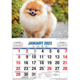Adorable Dogs – 2023 Rectangle Wall Calendar 16 Months Planner New Year Gift - Side View