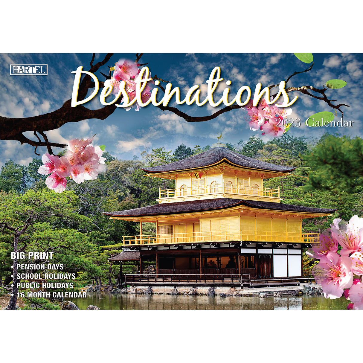 Destinations ??2023 Rectangle Wall Calendar 16 Months Planner New Year Gift