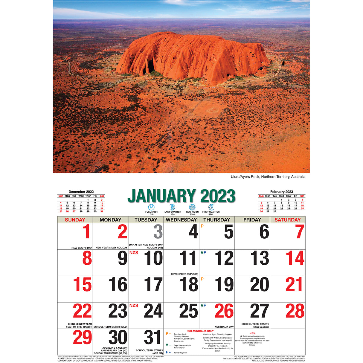Destinations ??2023 Rectangle Wall Calendar 16 Months Planner New Year Gift