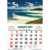 Natural Wonders Of Australia ??2023 Rectangle Wall Calendar 16 Months Planner - Side View