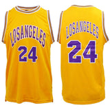New Men's Basketball Jersey Sports T Shirt Tee Vest Tops Gym Chicago Los Angeles, Black - Los Angeles 6, S - 45-Degree Angle