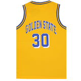 New Men's Basketball Jersey Sports T Shirt Tee Vest Tops Gym Chicago Los Angeles, Yellow - Golden State 30, M - Front View