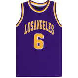 Kid's Basketball Jersey Tank Boys Sports T Shirt Tee Singlet Tops Los Angeles, Purple - Los Angeles 6, 2 - Close-Up Angle