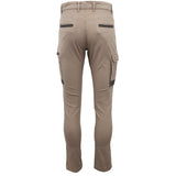 Men's Cotton Drill Cargo Work Pants UPF 50+ 13 Pockets Tradies Workwear Trousers, Black, 30