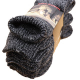 3 Pairs Merino Wool Thick Double Cushion Heavy Duty Socks Tradie Warm Thermal, 6-11 - Front View